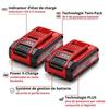 Einhell double batterie 3,0 ah pxc plus twinpack (18 v, lithium-ion, pour tous les appareils pxc)