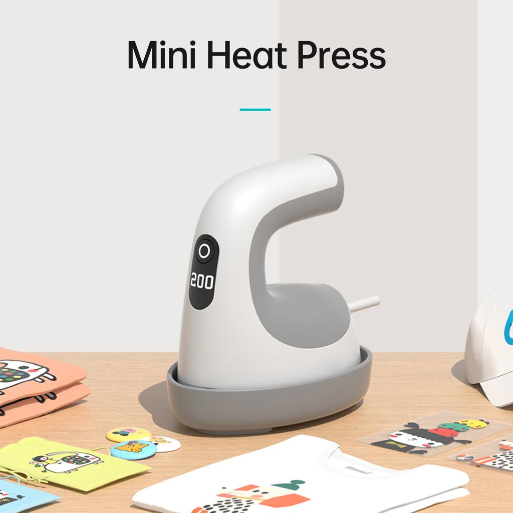 Handliche Hitzepresse 300W Mini T-Shirt Hitzepresse mit LCD-Display Einstellbare Temperatur Isoliert Rutschfest