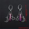 Gothic Stil Mond Sterne Künstliche Quarz Kristall Anhänger Baumeln Ohrringe Hexe Schmuck Halloween Party Zubehör Ohrringe Haken Ohrringe Für Frauen