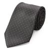 [Michiko London] Brand Necktie, Made In Japan, 100% Silk, Jacquard Weave, Pin Dot Pattern (Pattern B: Gray)