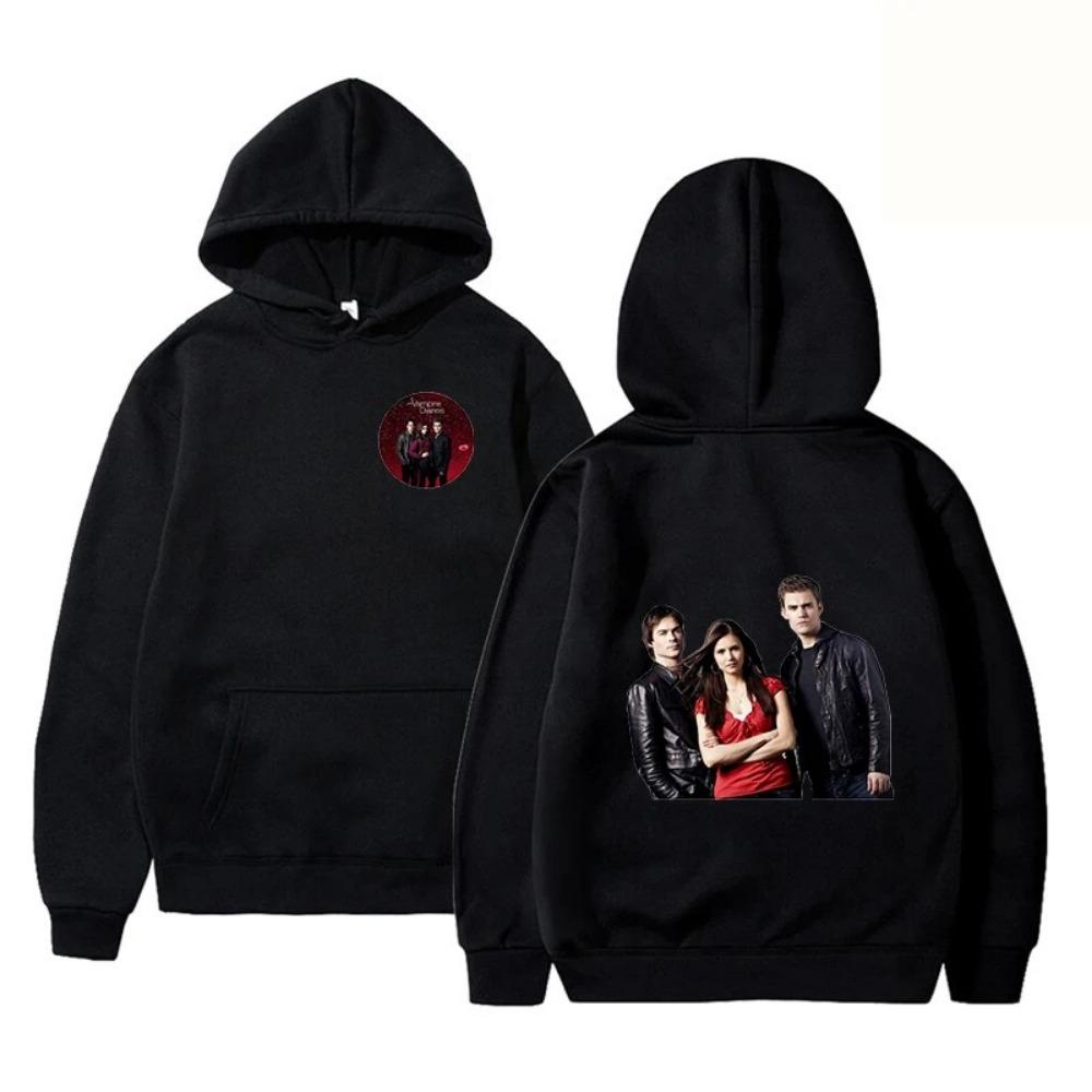 Classic American TV Series The Vampire Diaries Peripherals Hoodies Women Harajuku Pullovers Streetwear Fashion Sweatshirt