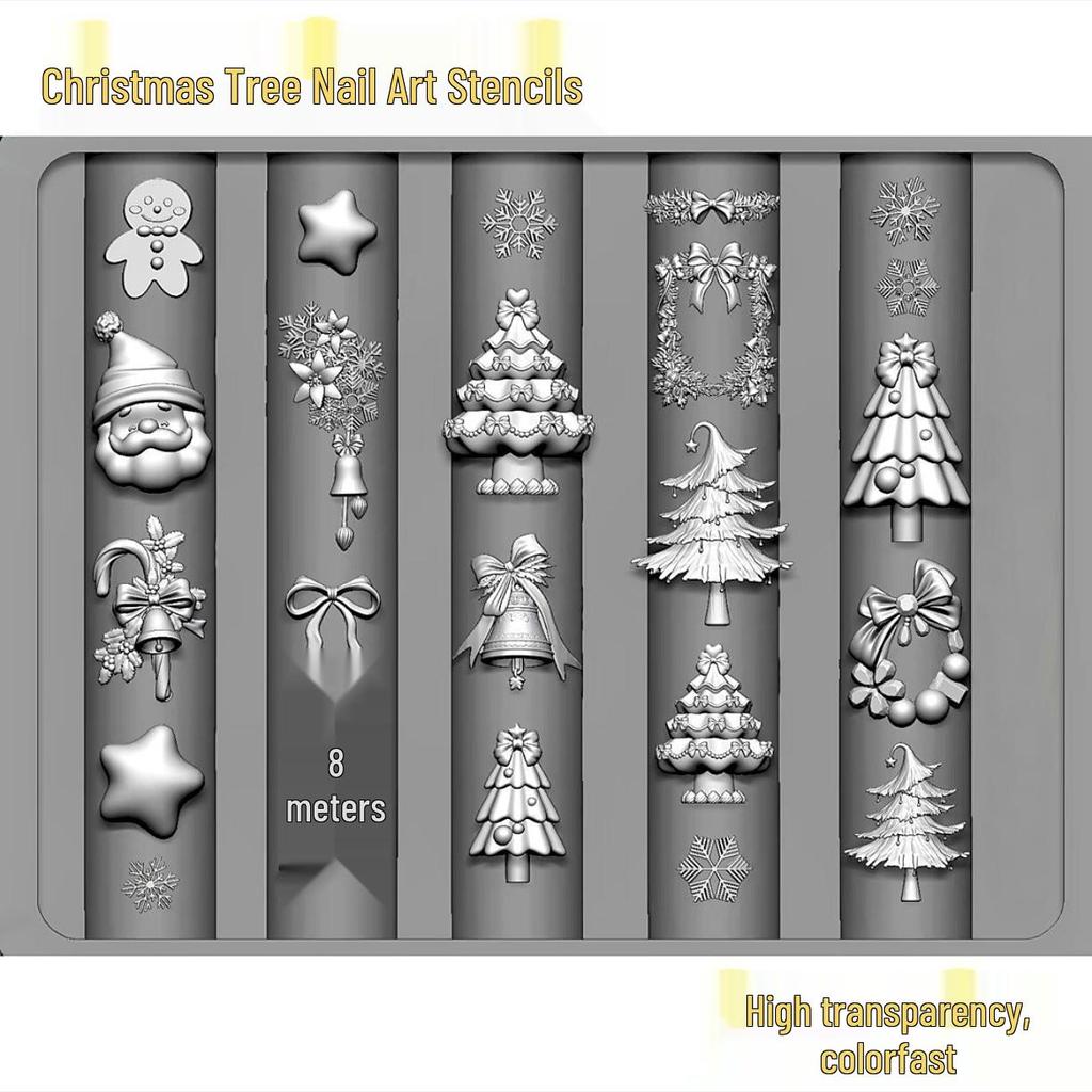 Christmas 3D Silicone Mold for DIY Nail Art Decoration