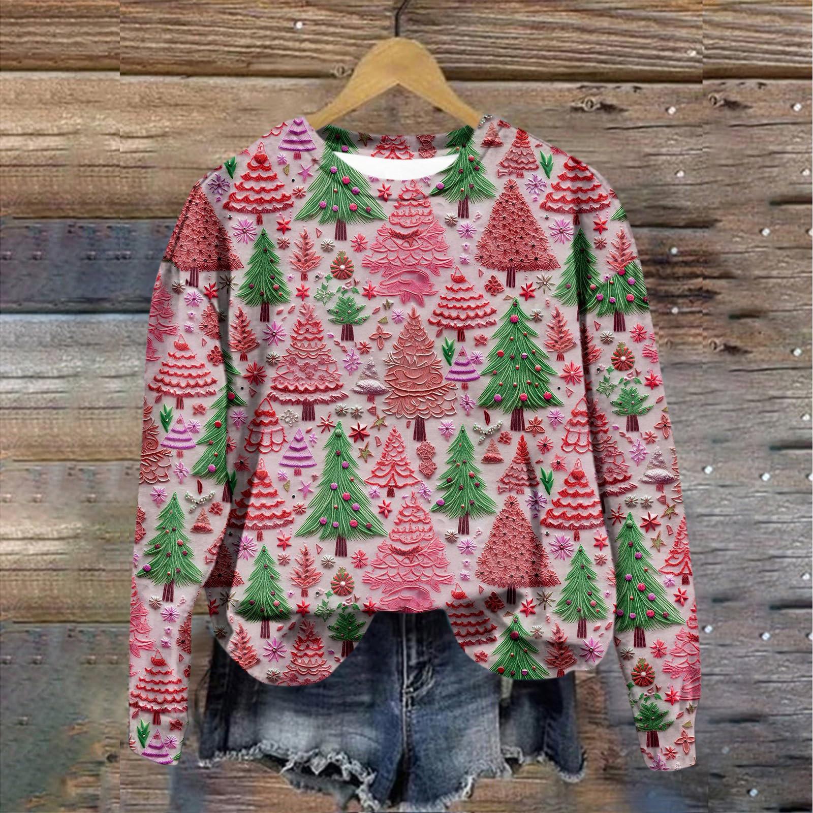 

Женские топы Топы с принтом «Рождественское кольцо» Двухсекционные топы с принтом Осенние обычные топы Женские топы с принтом S