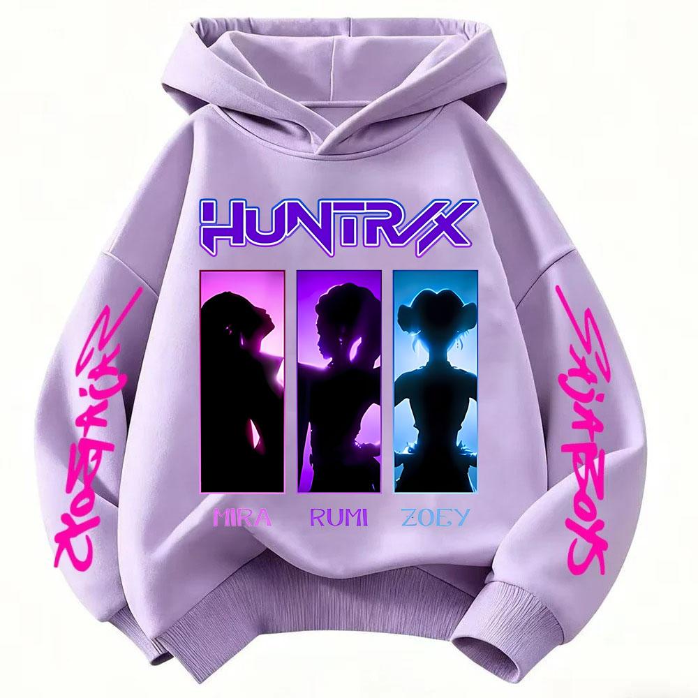 New Kids' Korean-Style Demon Hunter Fashion Casual Girls' Pullover Cartoon Movie Versatile Spring and Autumn Hoodie