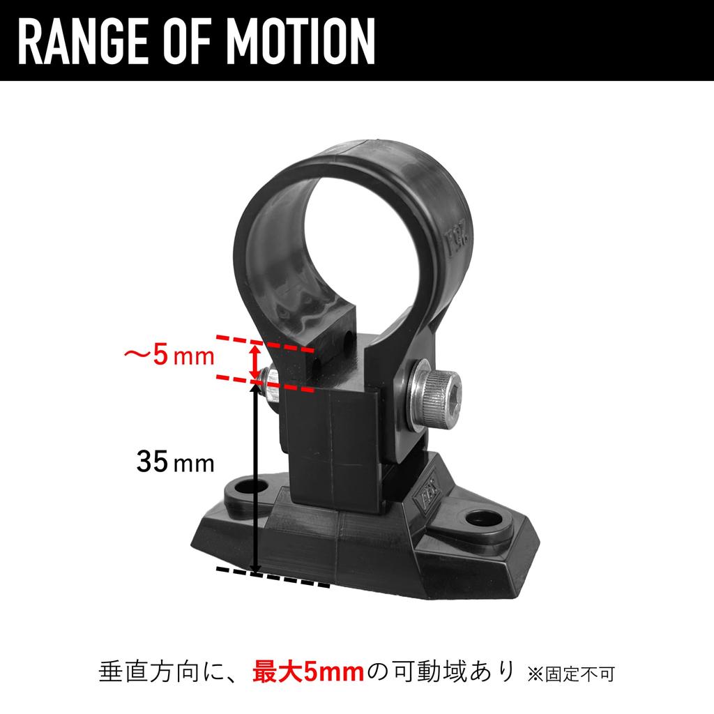 Kouei Kasei KFBS24-3805 Resin Pipe Clamp with T-shaped Bracket, 1.5 inches (37.6 mm), Pipe
