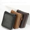 PU Leather Men Short Wallet with Zipper Men Coin Purses Elegant Men Card Holder  Men