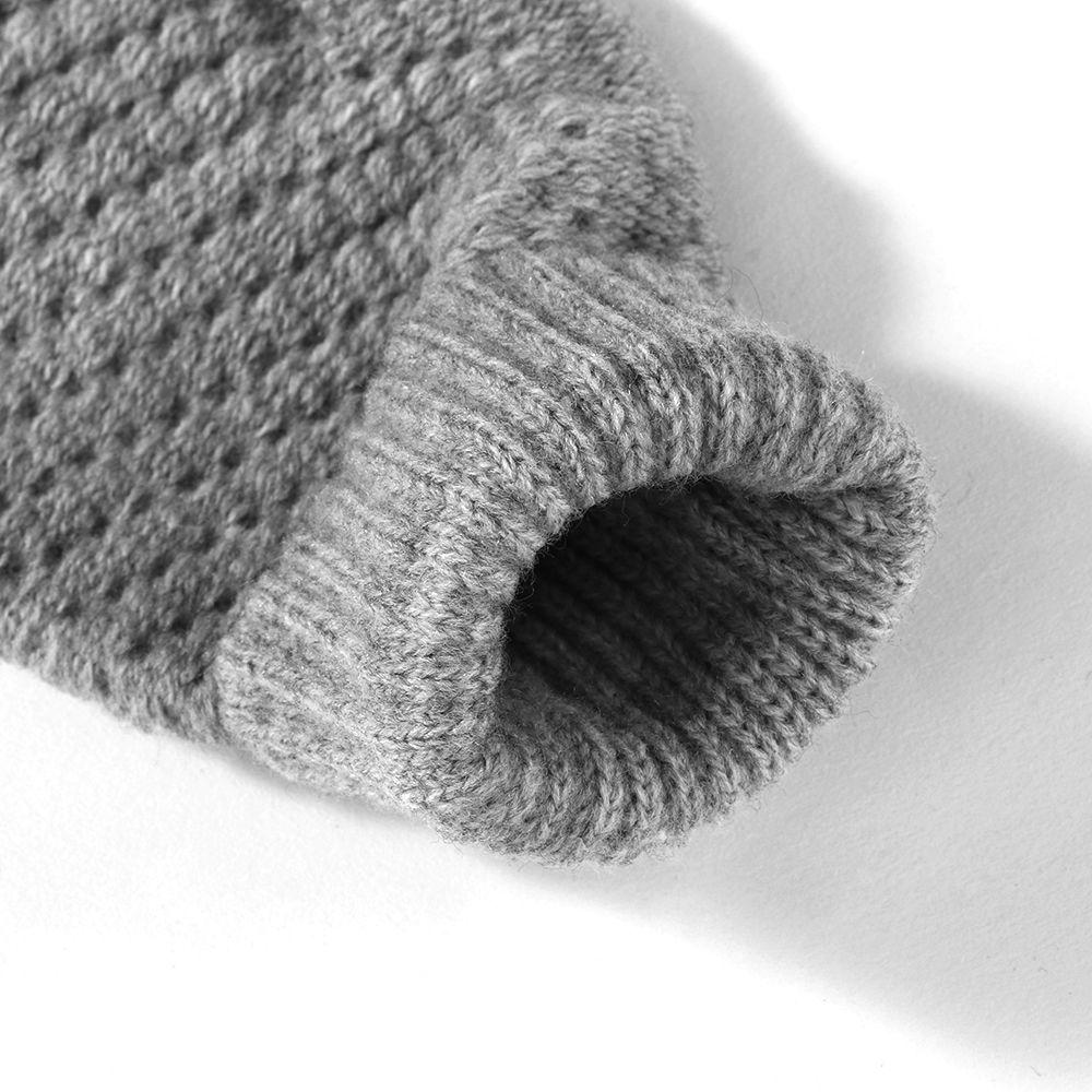 Men Winter Women Knitted Fingerless Mittens Wool Gloves Touch Screen
