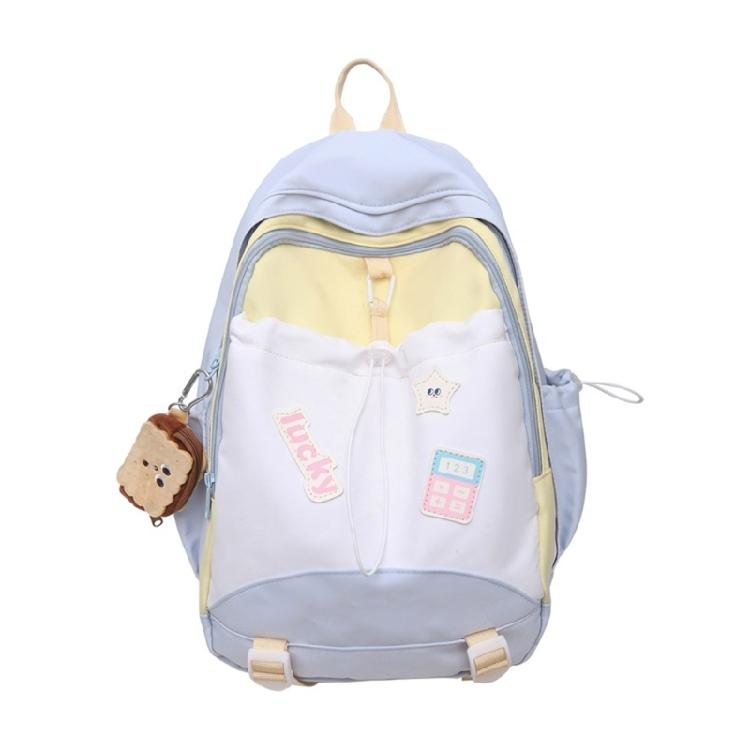 Student School Bag Travel Backpack Korean Styles Casual Daypacks Contrast Color Backpack Aesthetic Backpack Laptop Bag жёлтый