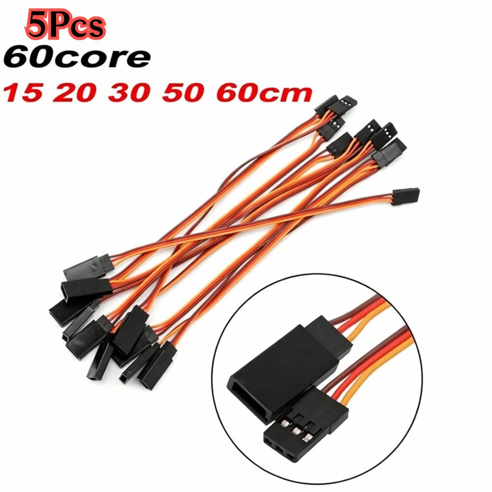 5Pcs Anti-interference Servo Extension Cable Anti-loose Receiver Connection Cable RC Car