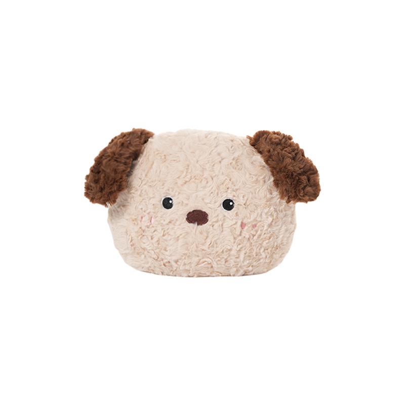 Niedliches Welpen Autositzkissen Plüsch Dick Warm Autositz Nackenkissen Winter Anti-Rutsch Autositzbezug Rückenkissen Lendenwirbelstütze