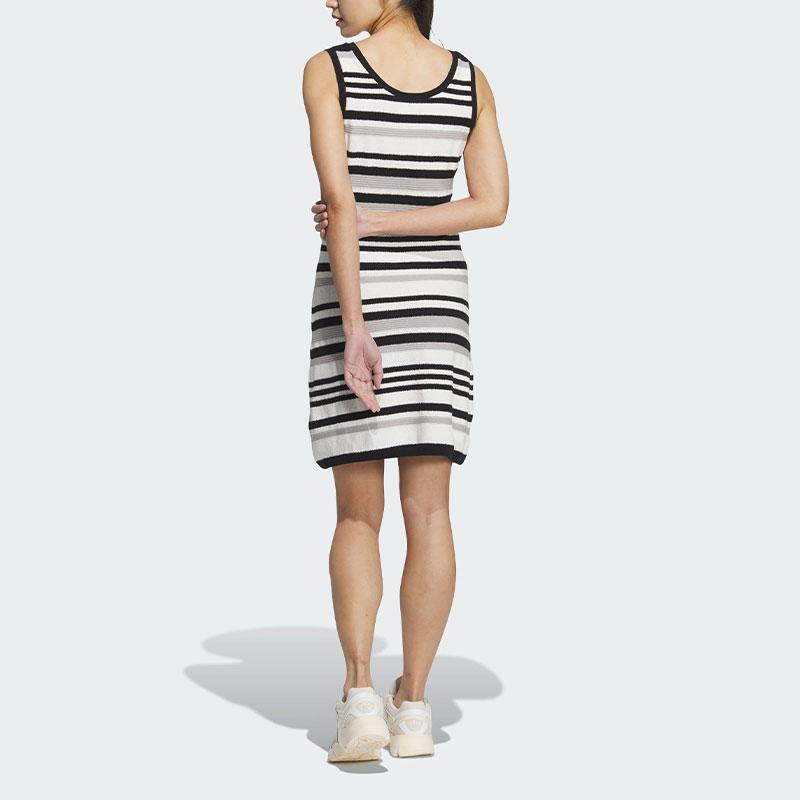 adidas Originals KNIT Dress White Black Grey Women JI7046