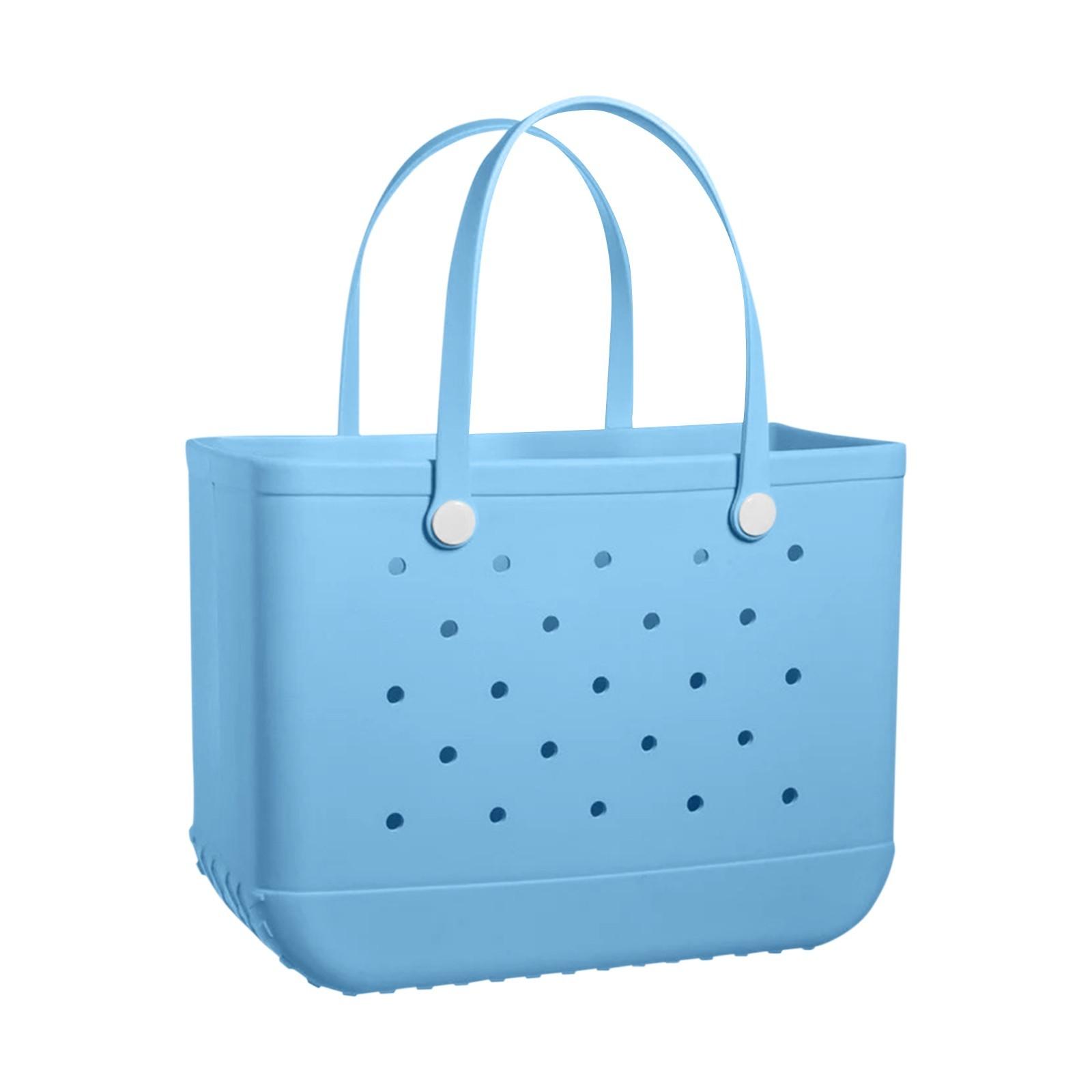 

Пляжная сумка, сумка для хранения, однотонная водонепроницаемая большая сумка для хранения с отверстиями из eva, уличная большая сумка, портативные дорожные сумки One Size