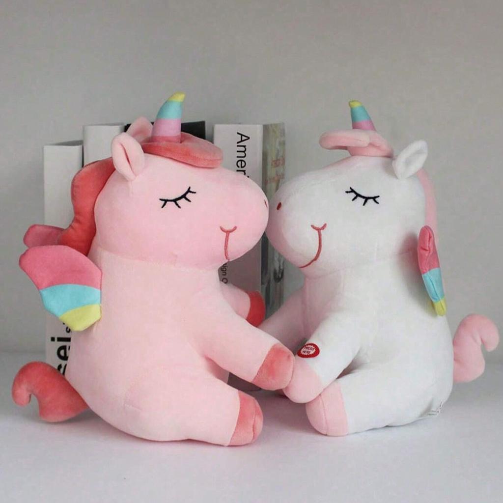 9.8'' Light Up Unicorn Stuffed Animal Soft Plush Toys With Colorful LED Night Light Soft And Cute Unicorn Stuffed Animal Glowing ,Without Batteries,