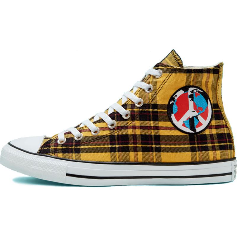 

Converse Chuck Taylor All Star Клетчатые Удобные Эспадрильи Хайтопы Унисекс Черно-желтая клетка 37.5