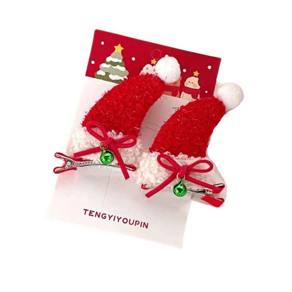 

Плюшевые перчатки, жемчуг, шляпы, плюшевые звездочки, рождественские заколки, рождественские заколки для волос для детей StyleC