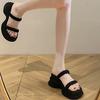 Thick-soled Heightening Cool Slippers Women's 2025 Summer New Outer Wear Fashionable and Versatile Casual Small Man with Sandals