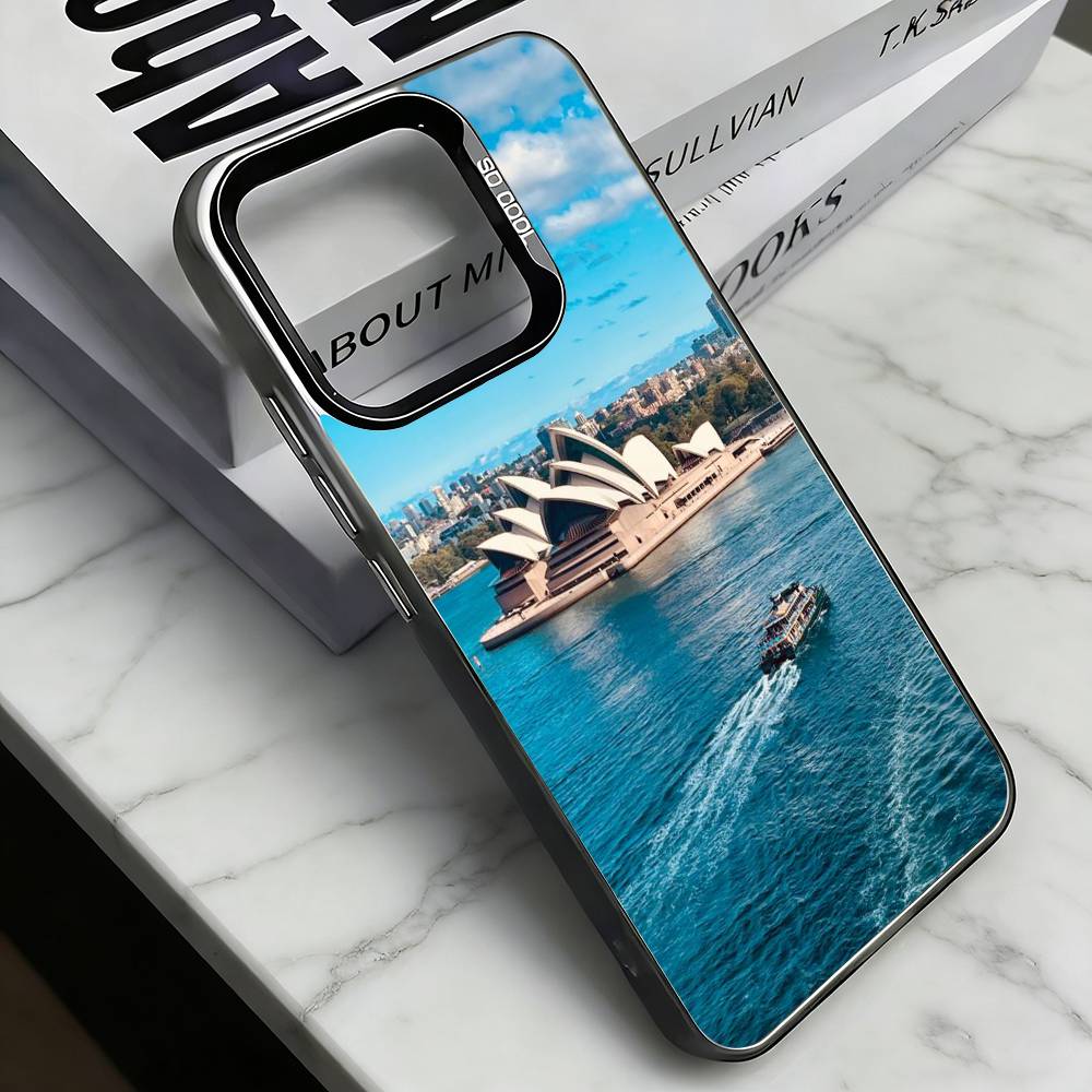 

Sydney Opera House Phone Case For iPhone 17,16,15,14,13,12,11 Plus,Pro Max,XS,Colorful Silver Black Cover iPhone14Pro