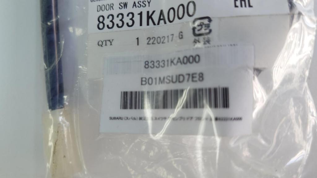 SUBARU Genuine Parts Switch Assembly Door Front Part Number 83331KA000