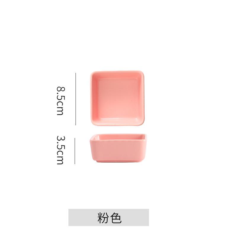 Creative Ceramic Snack Plate Restaurant Ktv Grid Dried Fruit Snack Plate Household Seasoning Plate Hot Pot Seasoning Small Dish
