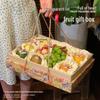 Ins Style Transparent Fruit & Flower Gift Box, 10 Jin Capacity, Leather Mixed Gift Box