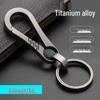 Men's Titanium Alloy Car Keychain Pendant - Creative Waist Hanging Ornament with Multifunctional Ring Chain