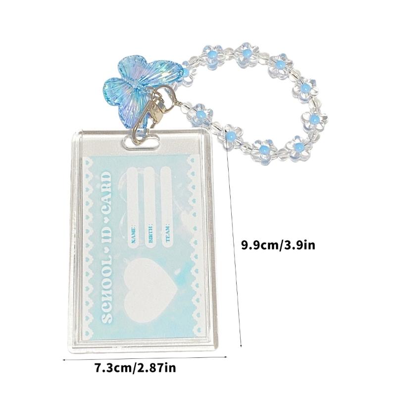 Stylish Clear Acrylic Butterfly Keychain Featuring Builts In Card Holder for Keys and Cards Storage