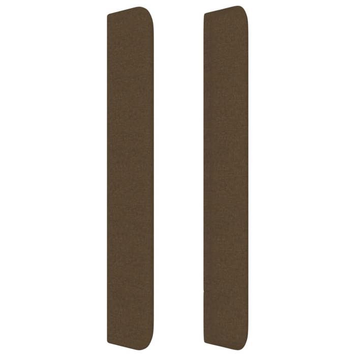 VidaXL Tête de lit avec oreilles Marron foncé 103x16x118-128 cm Tissu3119811