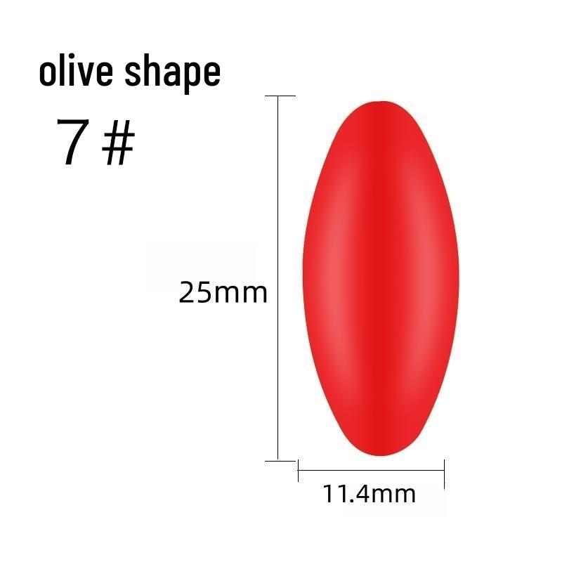 Silicone Olive-Shaped Fluorescent Fishing Float Tail Magnifier Bean