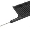 Hair Highlight Comb Hair Salon Hair Dye Professional Comb Hair Stylist Stainless Steel Rat Tail Comb Black