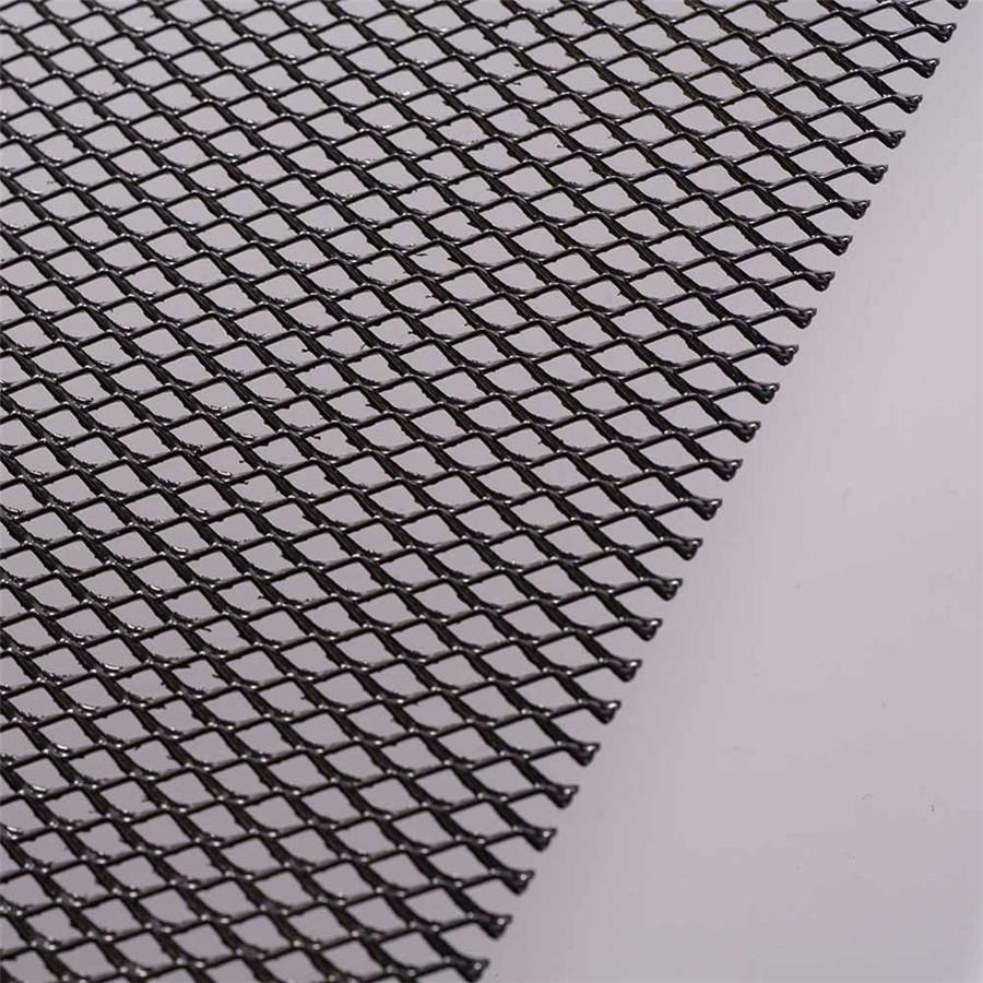 8MMx 4MM Al Cobertura de Grelha de Malha Para-choque Para-lama Ventilação de Capô Grelha de Rede Universal Preto