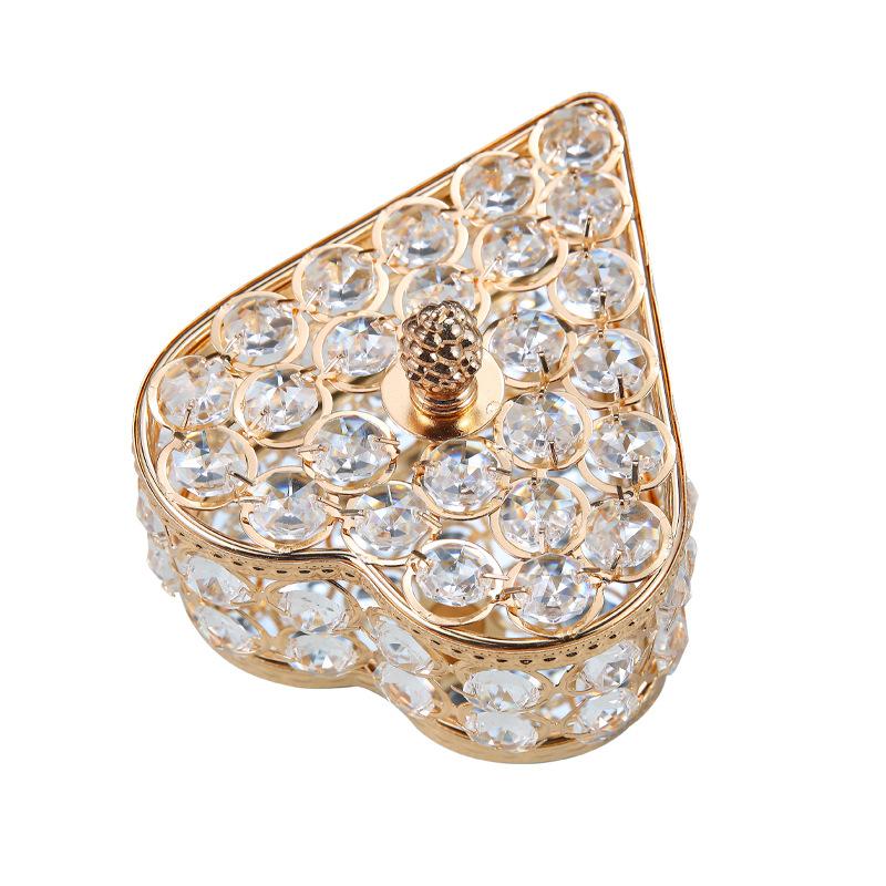 Ретро Кристалл Металл Европейская Любовь Принцесса Шкатулка Для Ювелирных Изделий Коробка Для Хранения Ювелирных Изделий Жемчужная Шкатулка Для Кольца Коробка 135cmx7cmx11cm золотой 3298₽