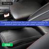 Ziciner Car Center Console Armrest Pad, 12.6X 7.2 Inch PU Leather Waterproof Auto Armrest Seat Box Cover Protector, Universal Car Interior