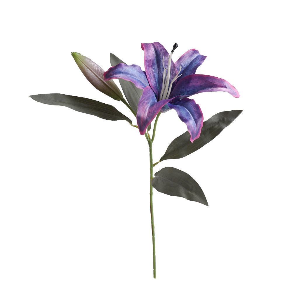 1Pcs Lily Artificial Flowers Bouquet 50CM Fake Flowers for Garden Party Wedding Marriage Decoration Home Decor DIY Vase Ornament