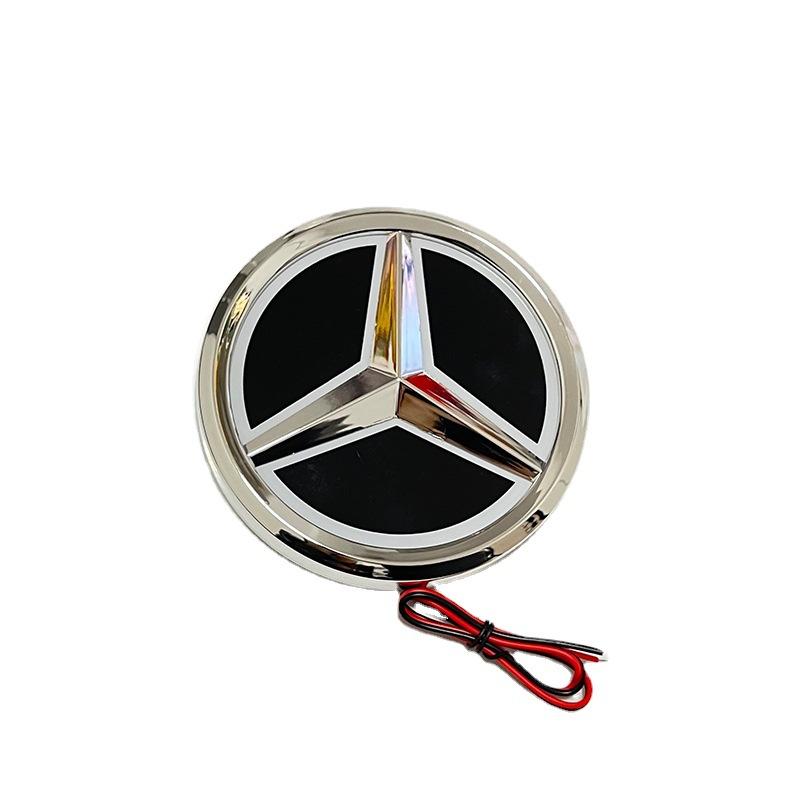 9.5cm Car Rear Trunk Emblem ABS LED Badge Light Accessories Mercedes Benz S350 S300L S A B C E Class GLA GLK ML GL GLC GLE