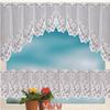 2PCS Lace Coffee Cafe Window Tier Curtain Set Kitchen Dining Room Home Decor Lot