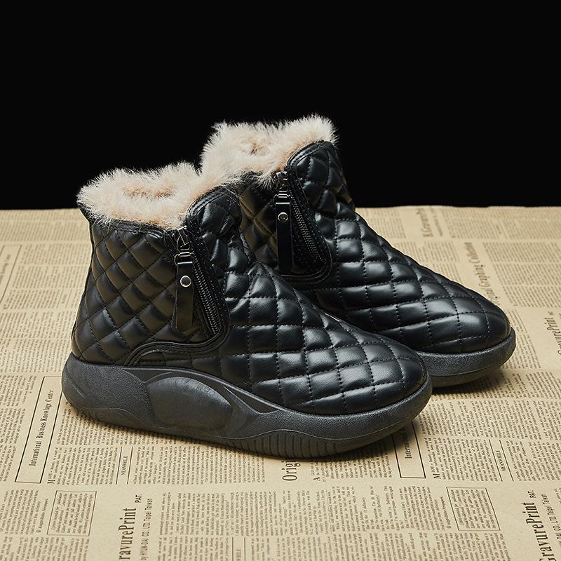 Fleece High-top Snow Boots for Women 2025 Winter New Student Ins Korean Version of Thermal Casual Shoes Cotton Shoes XXXC527