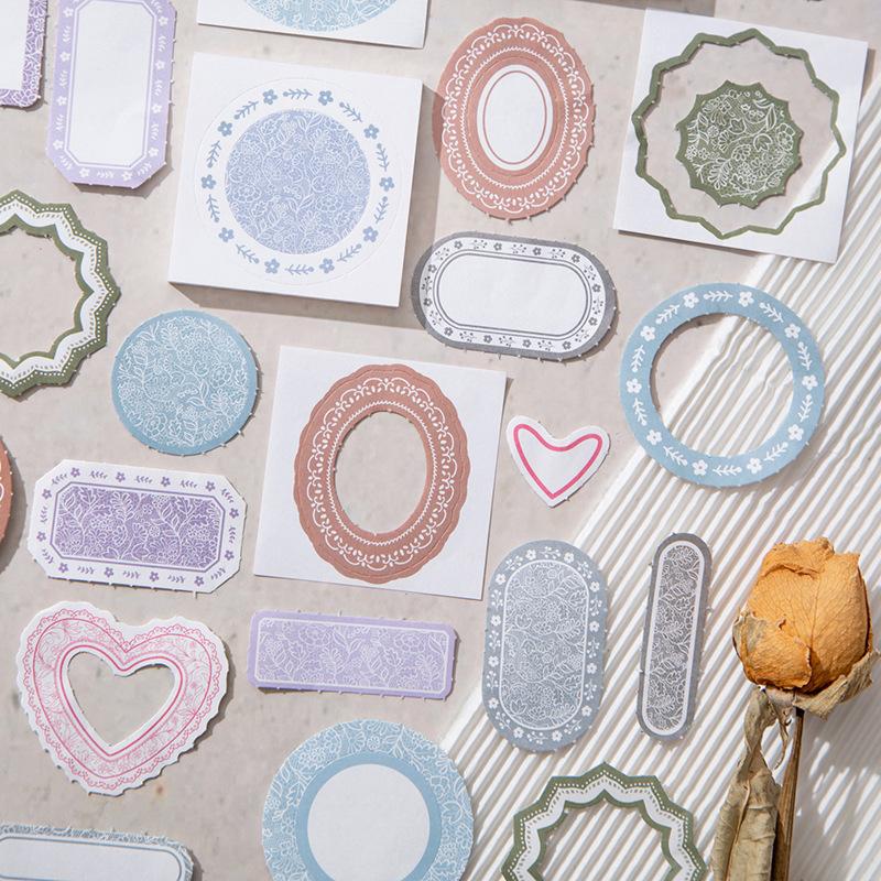 45pcs Tearable Border Craft Paper Pre-cut Detachable Borders In Various Styles High-Quality for Journal Decoration Scrapbooking