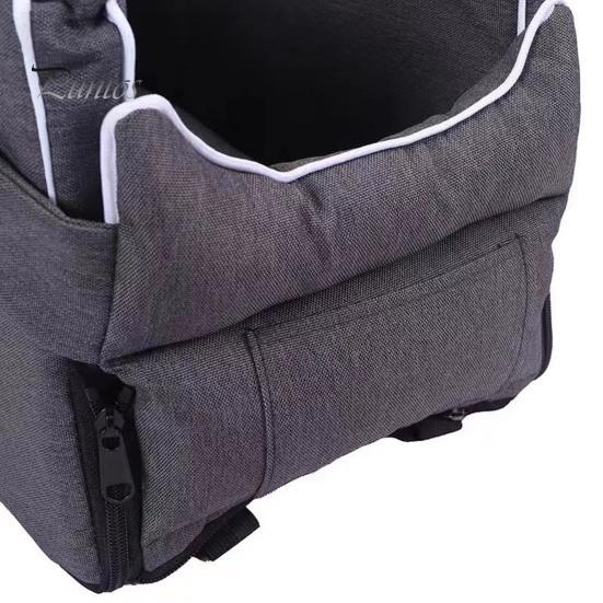 Bil kjæledyrreir Liten hundebilsete senterkonsoll Vanntett boosterseng Trygg bærbar hundebilholder med justerbare stropper for katter og hunder