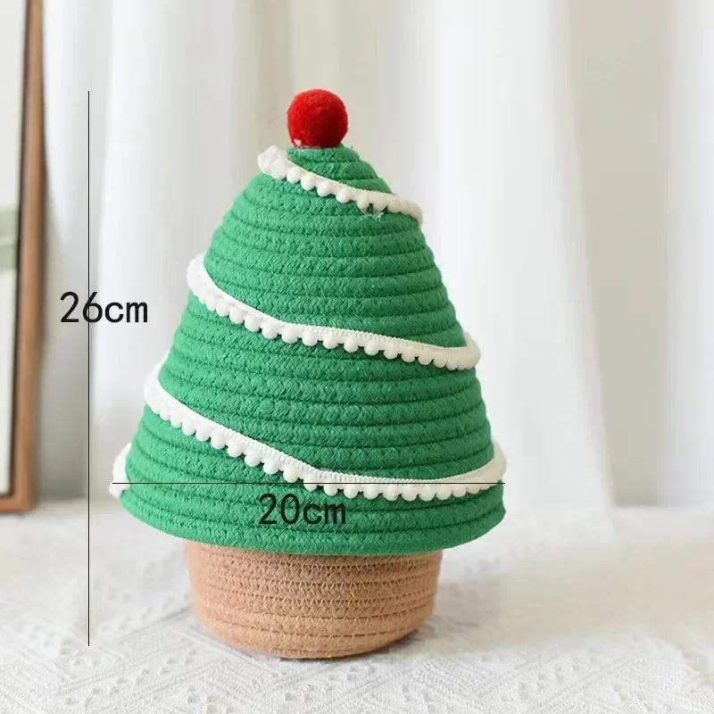 Creative Hand Woven Storage Basket  Tree Cartoon Storage Box  Snack  Make Up Organizers Home Decor