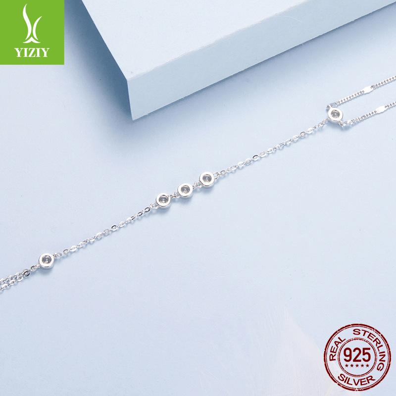 S925 Sterling Silver Fringed Bracelet And Ring Integrated Chain, Simple, Personalized And High-End Hand Jewelry.