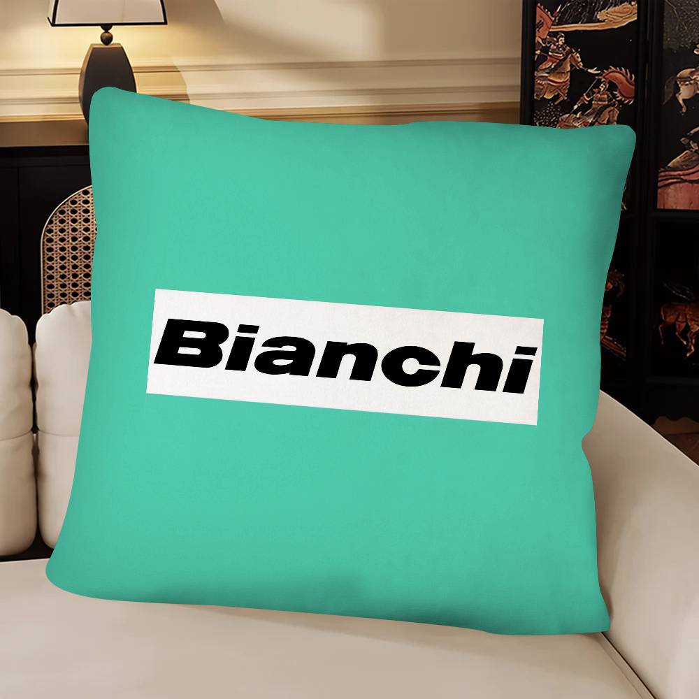 BBianchi Logo Pillow Case Fashion Square Pillowcase Bedroom Sofa Room Ins Decoration Leisure