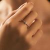 Bezel Setting Moissanite Ring 925 Sterling Silver Beads Trendy Stackable Finger Rings For Women Lab Diamond Jewelry