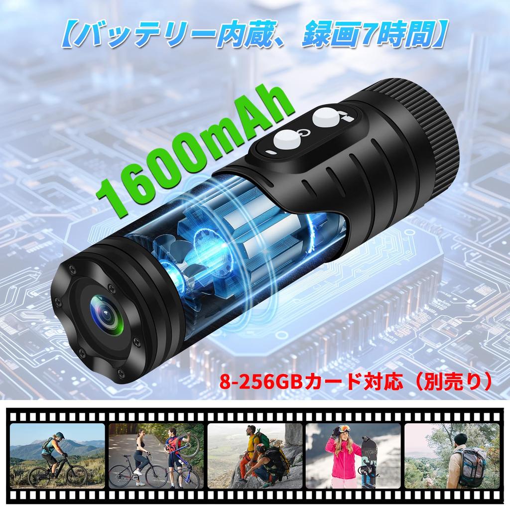 Newly Developed Equipped Motorcycle Dash Cam with Recording Wearable Action 1080P Image Wide IP66 256GB Overwrite Bicycle Dash Helmet for Outdoor