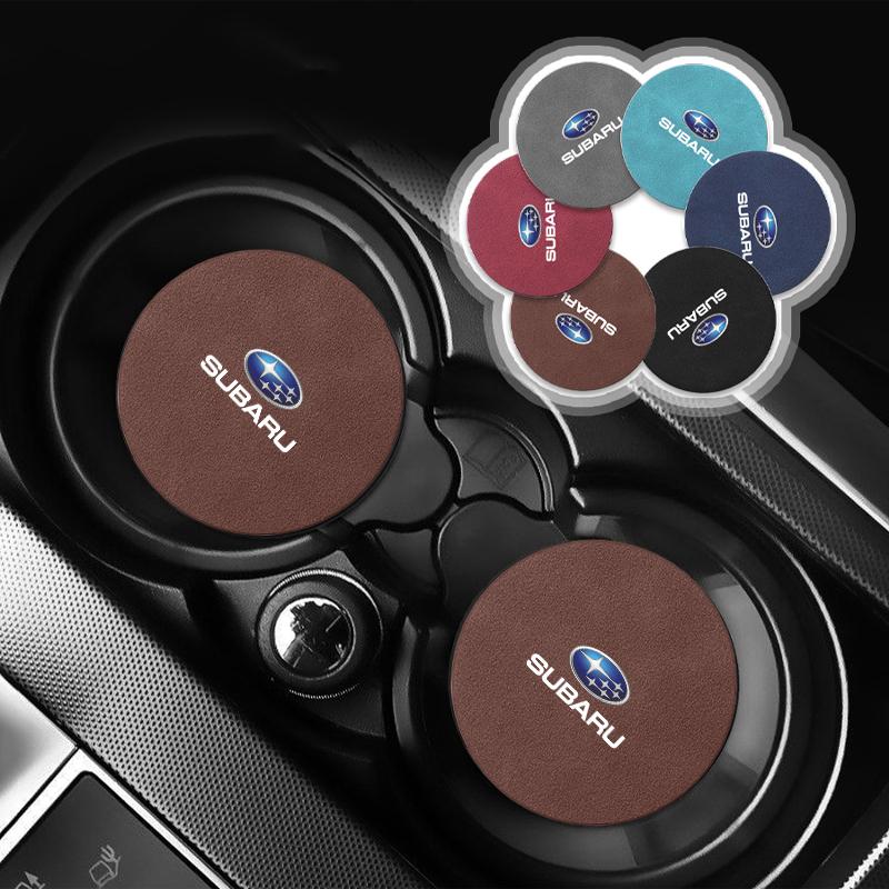 Badge Car Cup Coaster Waterproof Non-Slip Sift-Proof Spill Saucer for Subaru Forester Outback Crosstrek Legacy Impreza Levorg mdy6