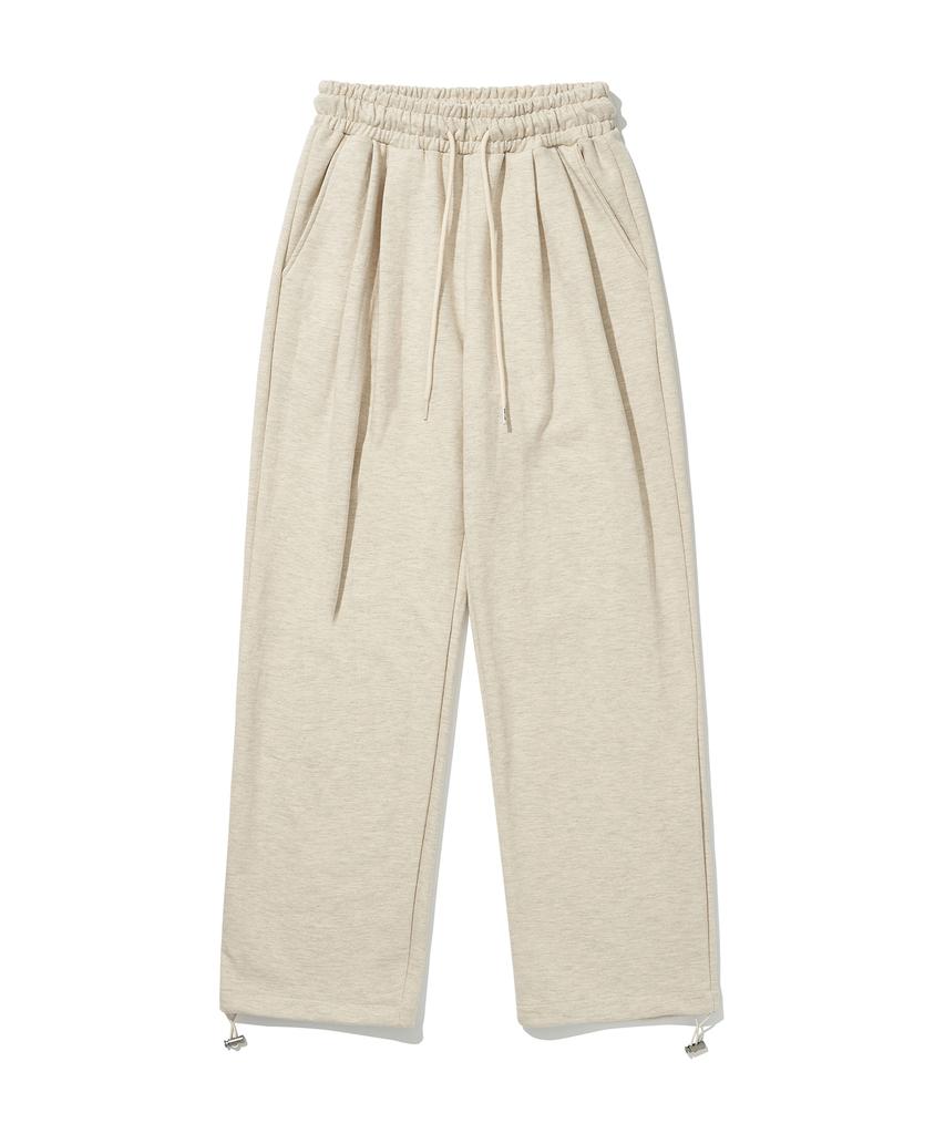 RAW LAB Deep Double-Pleated Wide Sweatpants (Oatmeal)