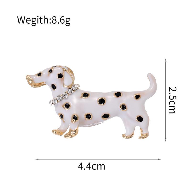 Tier-Anstecknadel aus Zinklegierung mit Tupfen-Hunde-Design für Mädchen und Frauen