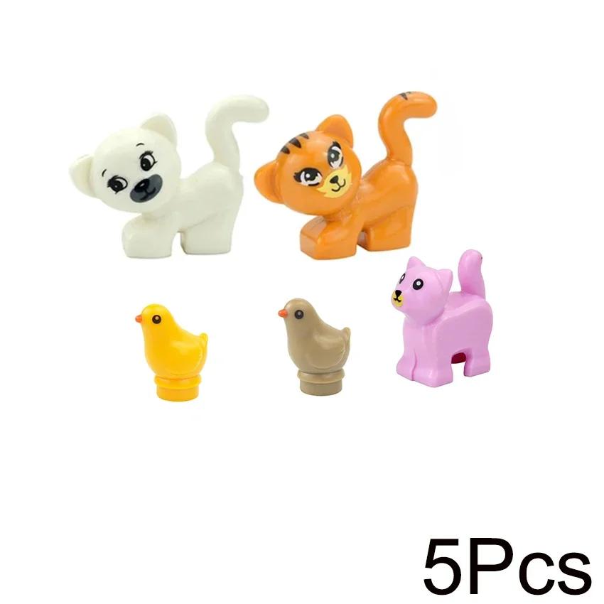 Small Particles Bricks Set City Animal Building Blocks Duck Swan Pig Cat Figures Bird Dog Zoo Farm Accessories Kid Toys Gifts