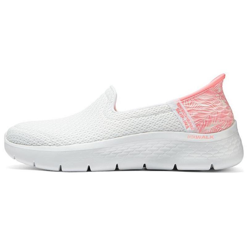 Skechers Go Walk Flex Women Cushioned Wear Resistant Low Top Casual Shoes White Pink 124829-WPK 37