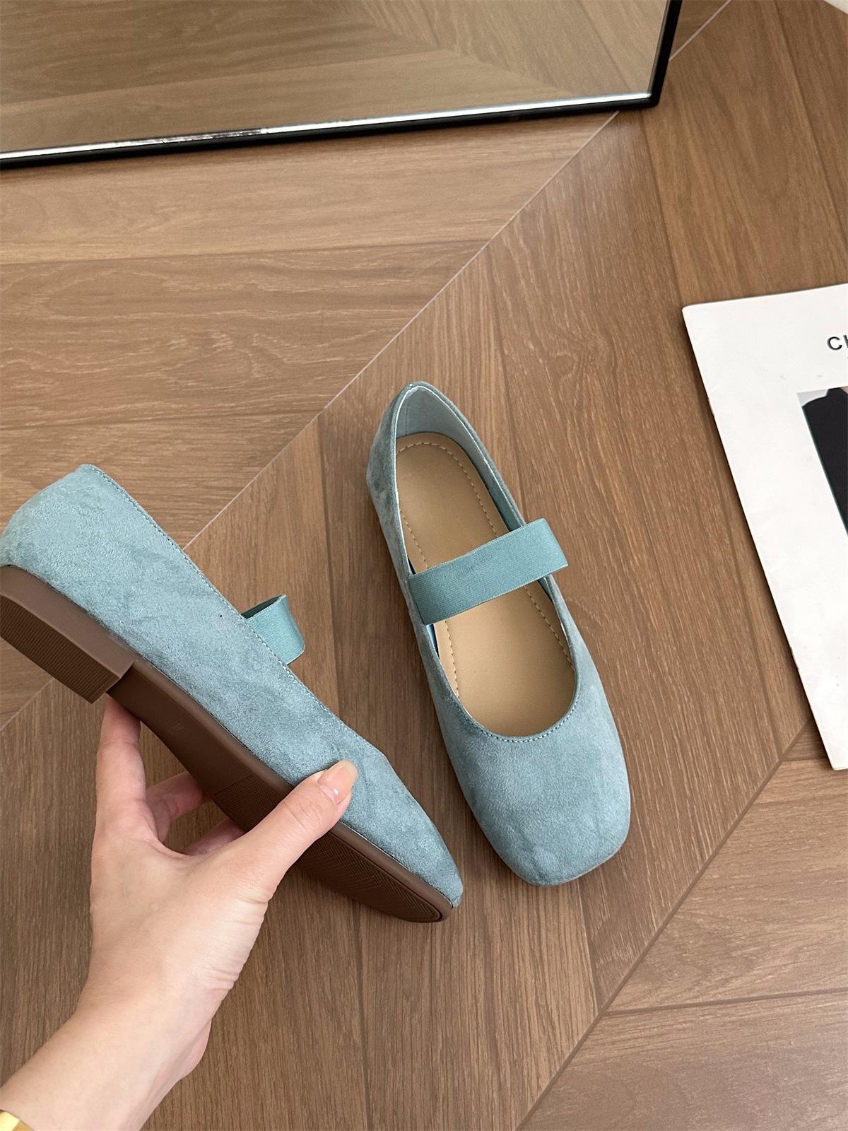 

Туфли Мэри Джейн красного цвета на плоской подошве женские туфли весна-осень 2025 летние с юбками балетки вечерние туфли 35 синий