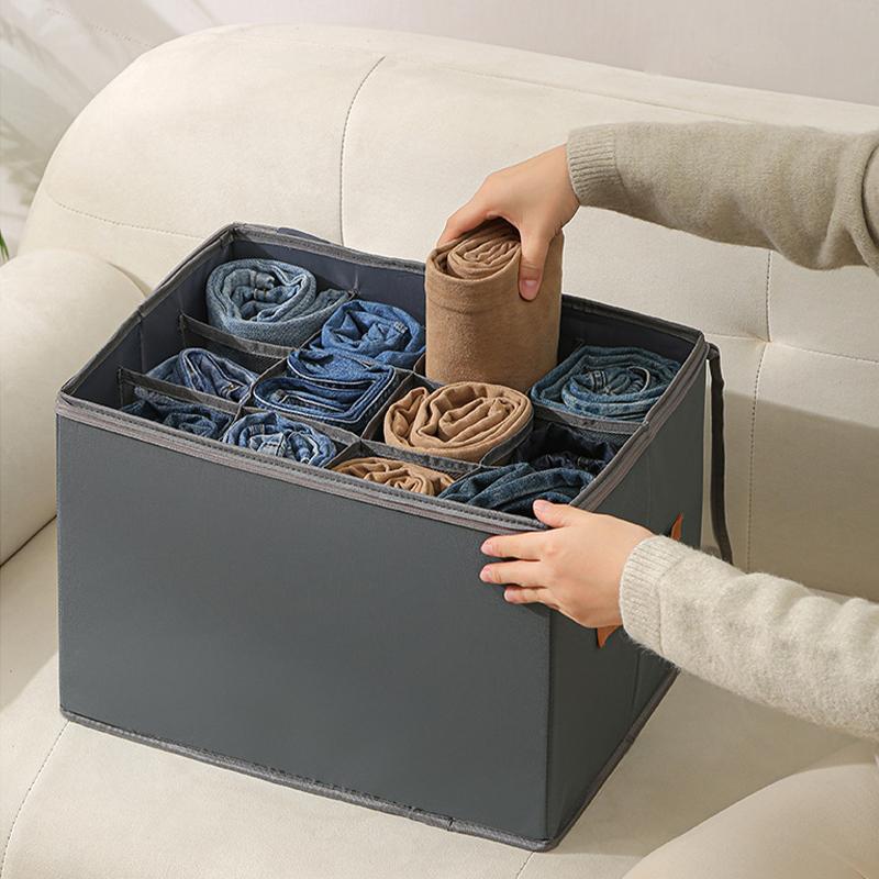 New Foldable Shoe Box with Cover Large Capacity Dust-proof Oxford Cloth and PP Compartment Clothing and Shoe Storage Organizer